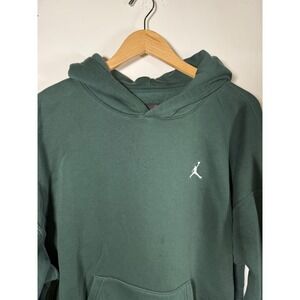 Jordan Mens Jumpman Pullover Hoodie Forest Green Fleece Sweatshirt Large